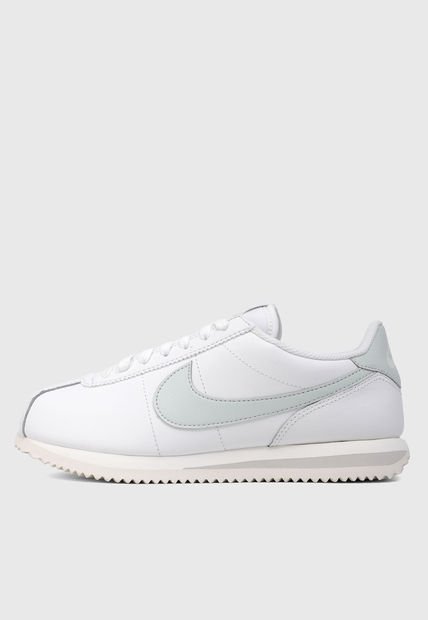 Tenis Lifestyle Blanco-Verde Claro-Marfil NIKE Cortez Leather