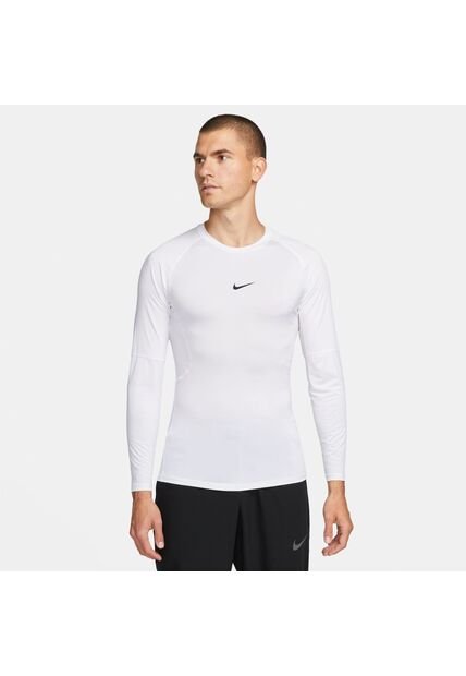 Nike Camiseta Nike Hombre M Np Dri-Fit Tight Top Ls - Blanco Camiseta