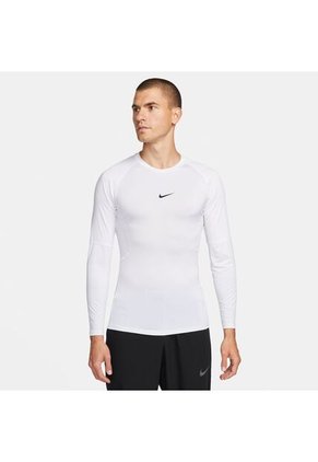 Nike Camiseta Nike Hombre M Np Dri-Fit Tight Top Ls - Blanco Camiseta