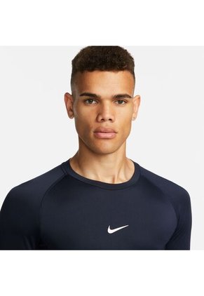 Nike Camiseta Nike Hombre M Np Dri-Fit Tight Top Ls - Azul Camiseta