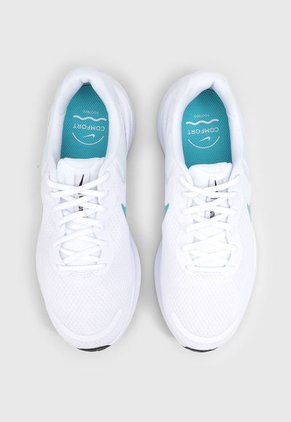 Tenis Running Blanco-Turquesa NIKE Revolution 7