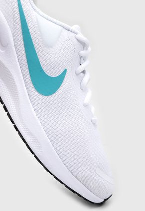 Tenis Running Blanco-Turquesa NIKE Revolution 7