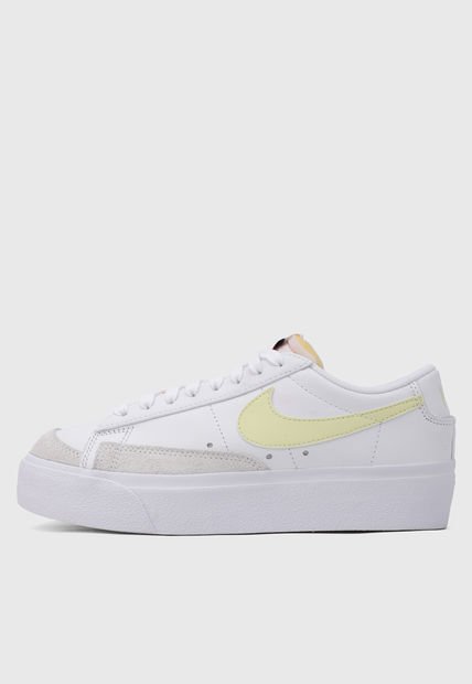 Tenis Lifestyle Blanco-Amarillo Pastel-Gris NIKE Blazer Low Platform