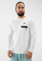 Camiseta Manga Larga Blanco-Negro NIKE Tech Fleece de Nike