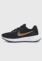 Tenis Negro-Blanco-Dorado Nike Revolution 6 NN de Nike