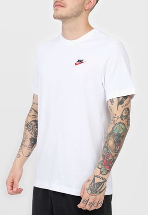 Camiseta Blanco-Rojo-Negro Nike Sportswear Club