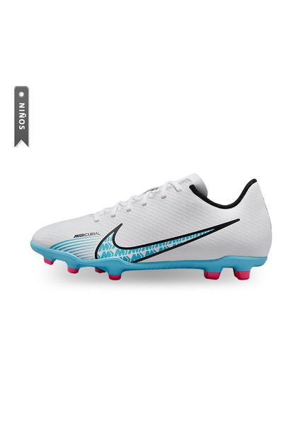 Guayos Nike Vapor 15 Club Niños-Blanco