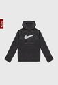 Hoodie Negro-Blanco-Gris Nike Kids Therma-FIT de Nike