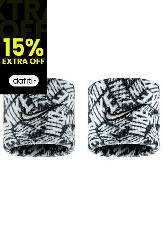 Muñequeras Nike Swoosh Classic Wr Hombre-Blanco/Negro Nike