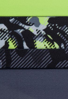 Set Balaca x 4 Gris-Negro-Verde Neón Nike PRINTED HDBNDS ASSRTD 4PK