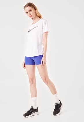 Camiseta Blanco-Negro Nike Swoosh Run
