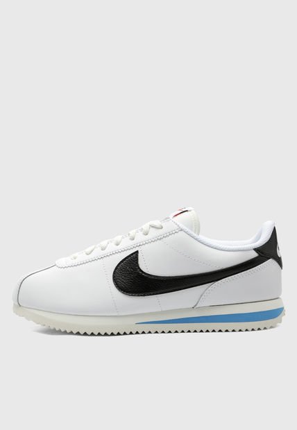 Tenis Lifestyle Blanco-Negro-Azul Nike Cortez