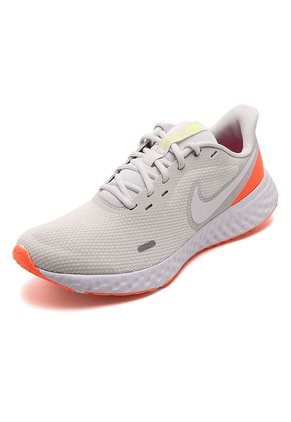 Tenis Running Beige-Blanco-Naranja Nike Revolution 5
