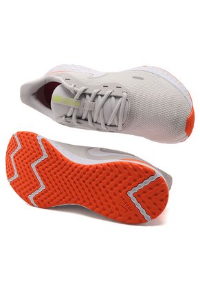 Tenis Running Beige-Blanco-Naranja Nike Revolution 5