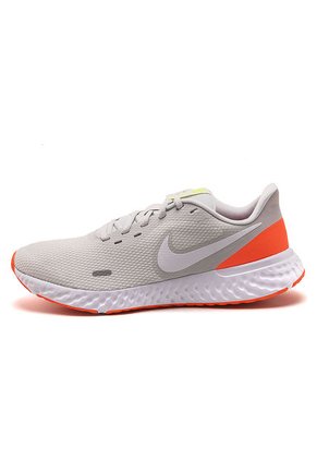 Tenis Running Beige-Blanco-Naranja Nike Revolution 5