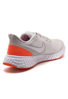 Tenis Running Beige-Blanco-Naranja Nike Revolution 5