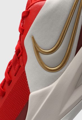 Tenis Basketball Rojo-Dorado-Marfil Nike Precision VI