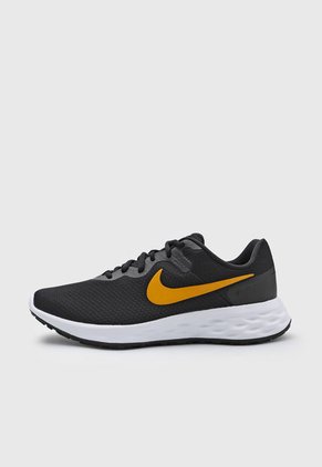 Tenis Lifestyle Negro-Mostaza-Blanco Nike Revolution 6 NN