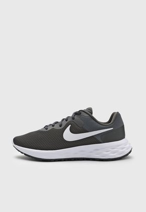 Tenis Running Gris Oscuro-Blanco Nike Revolution 6 NN