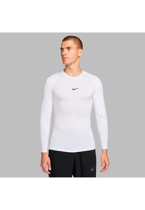Camiseta Nike Hombre M Np Dri-Fit Tight Top Ls - Blanco