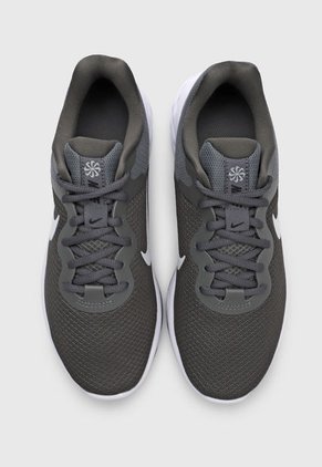 Tenis Running Gris Oscuro-Blanco Nike Revolution 6 NN