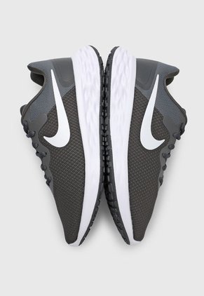 Tenis Running Gris Oscuro-Blanco Nike Revolution 6 NN