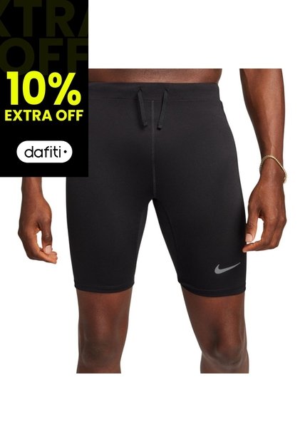 Pantaloneta Lycra Nike Fast Bf Half Tight Hombre-Negro