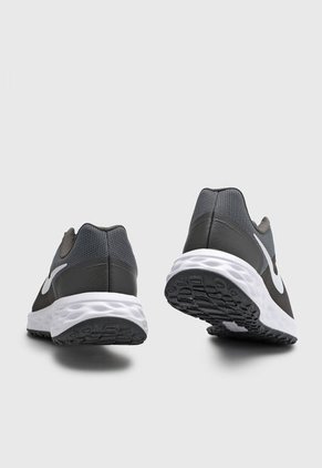 Tenis Running Gris Oscuro-Blanco Nike Revolution 6 NN