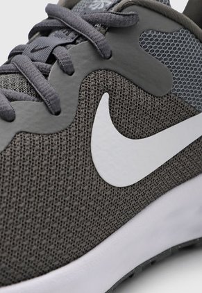 Tenis Running Gris Oscuro-Blanco Nike Revolution 6 NN