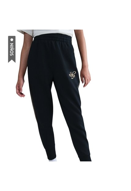 Pantalon Nike Sportswear Club Fleece Niña-Negro