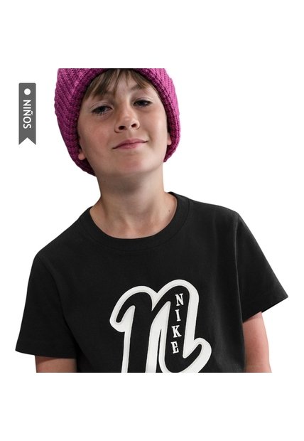 Camiseta Nike Sportwear Graphic Star Fs Niño-Negro