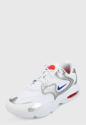 Tenis Lifestyle Blanco-Plateado-Azul Nike Air Max 2X