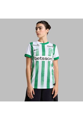 Camiseta Nike Mujer Atlético Nacional Local 25 Verde-Blanco