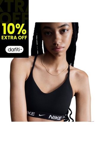 Top Nike Indy Lgt Spt Bra Mujer-Negro Nike