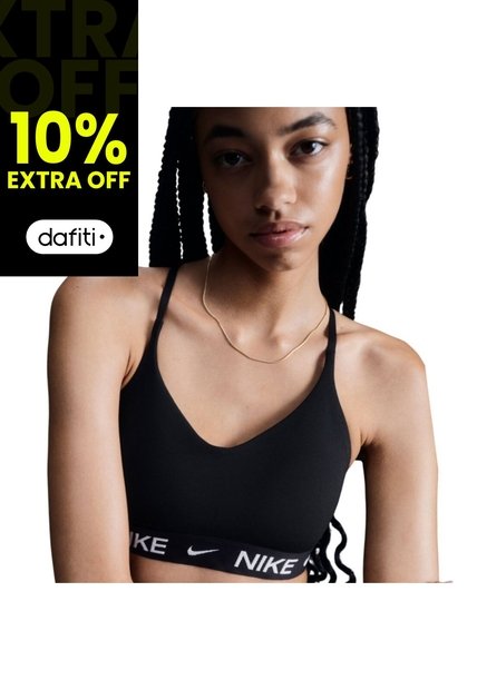 Top Nike Indy Lgt Spt Bra Mujer-Negro