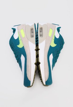 Tenis Lifestyle Azul Petróleo-Verde Limón-Gris Nike Air Max 90 LTR