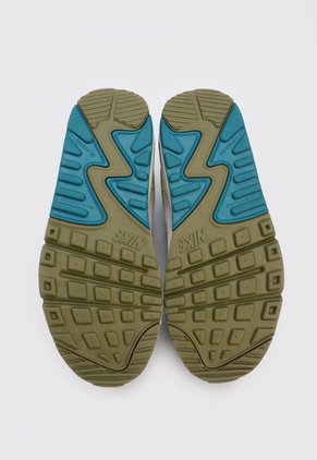 Tenis Lifestyle Azul Petróleo-Verde Limón-Gris Nike Air Max 90 LTR