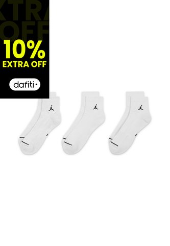 Medias Nike Jordan Everyday Cush Ankle 3Pr - Hombre-Blanco Nike