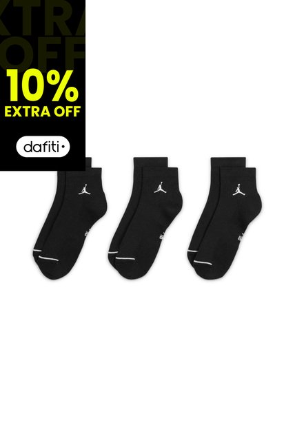 Medias Nike Jordan Everyday Cush Ankle 3Pr - Hombre-Negro