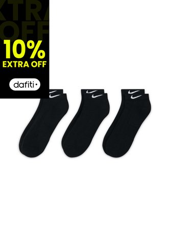 Medias Nike Everyday Cush Low 3Pr - Hombre-Negro Nike