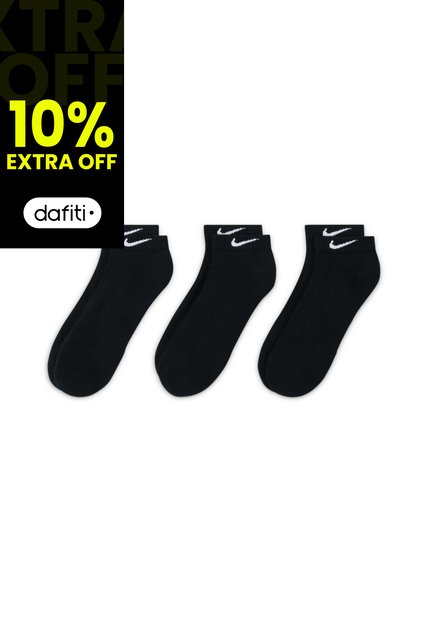 Medias Nike Everyday Cush Low 3Pr - Hombre-Negro
