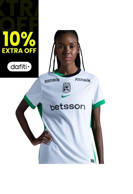 Camiseta Nike Atletico Nacional SS STAD AW 2026 Mujer-Blanco