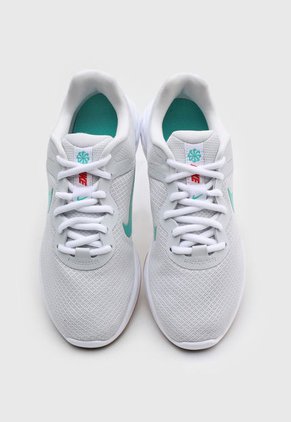 Tenis Running Gris-Jade-Rojo Nike Revolution 6 NN