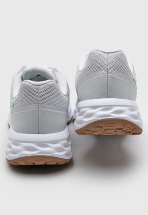 Tenis Running Gris-Jade-Rojo Nike Revolution 6 NN