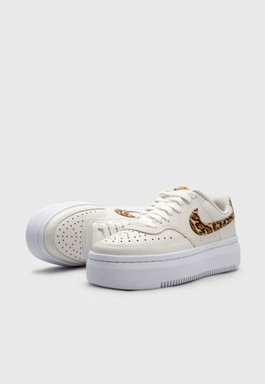 Tenis Lifestyle Blanco-Dorado Nike Court Vision Alta LTR