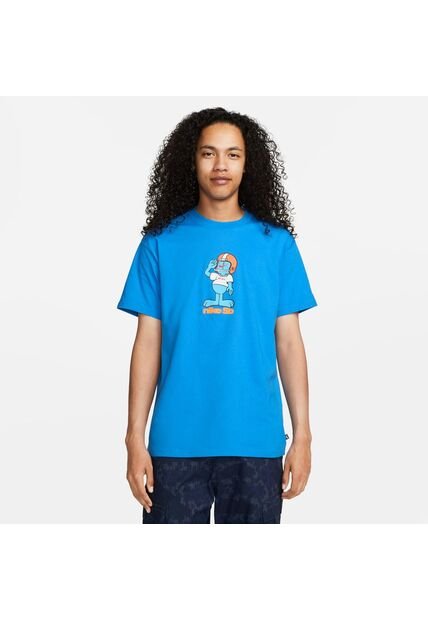 Camiseta Hombre Nike Sb Tee Salute Azul Cielo
