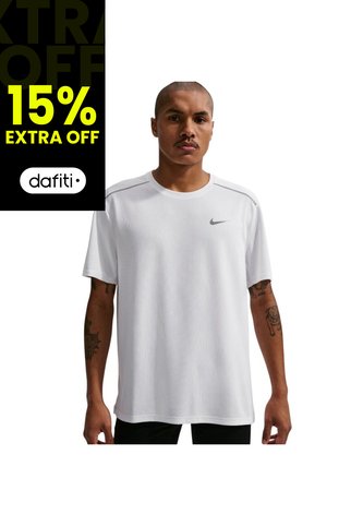 Camiseta Nike Df Uv Miler Ss Hombre-Blanco Nike