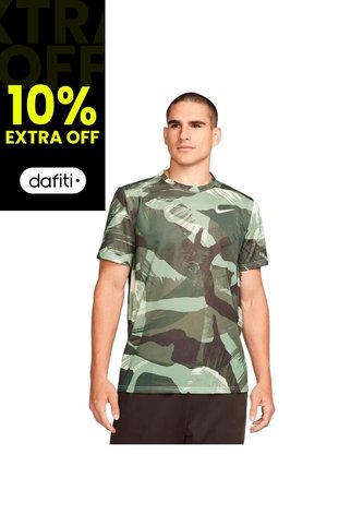 Camiseta Nike Dri-Fit Camuflado Hombre-Verde Nike