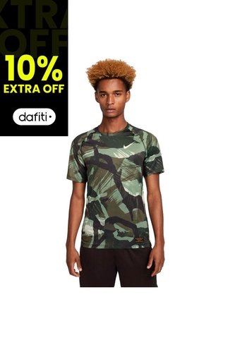 Camiseta Nike Dri Fit Slim Top Camo-Verde Nike