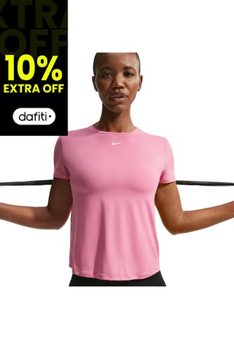 Camiseta Nike W One Classic Df Ss Top Mujer-Rosa Nike